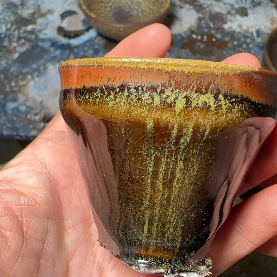 柴烧建盏茶盏茶杯945
