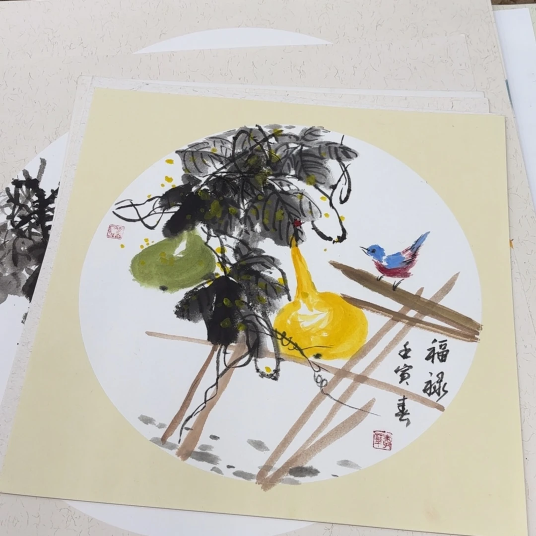 国画花鸟的翅膀和翅膀是一样