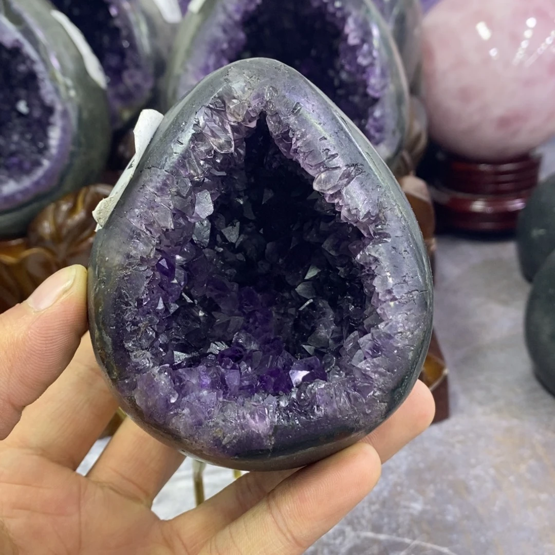 酷***大珠宝半成品未镶嵌紫晶392