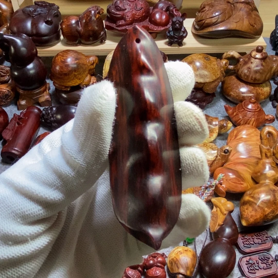 檀香紫檀（小叶紫檀）无事牌小叶紫檀福豆手把