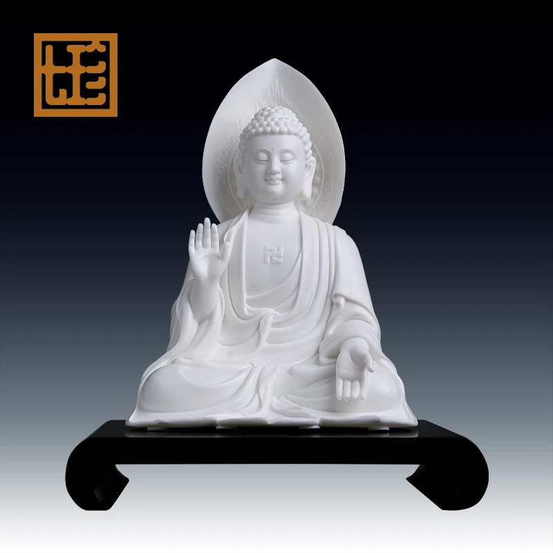 七珍林弋新老师德化陶瓷莲心如/来阿弥陀地藏宝相摆件家用