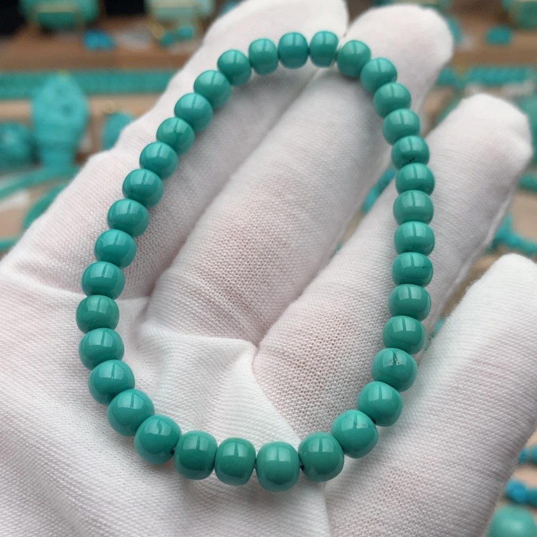绿松石未镶嵌珠宝奇石5.8mm