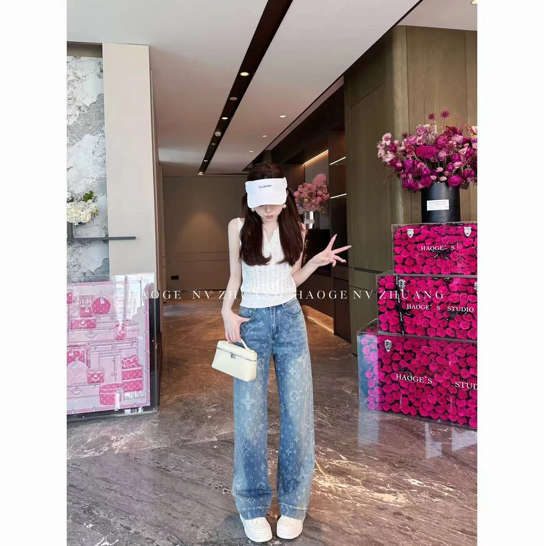 浩哥严选●老花牛仔裤预C5NZK1199A设计感时尚百搭休闲显瘦气质款