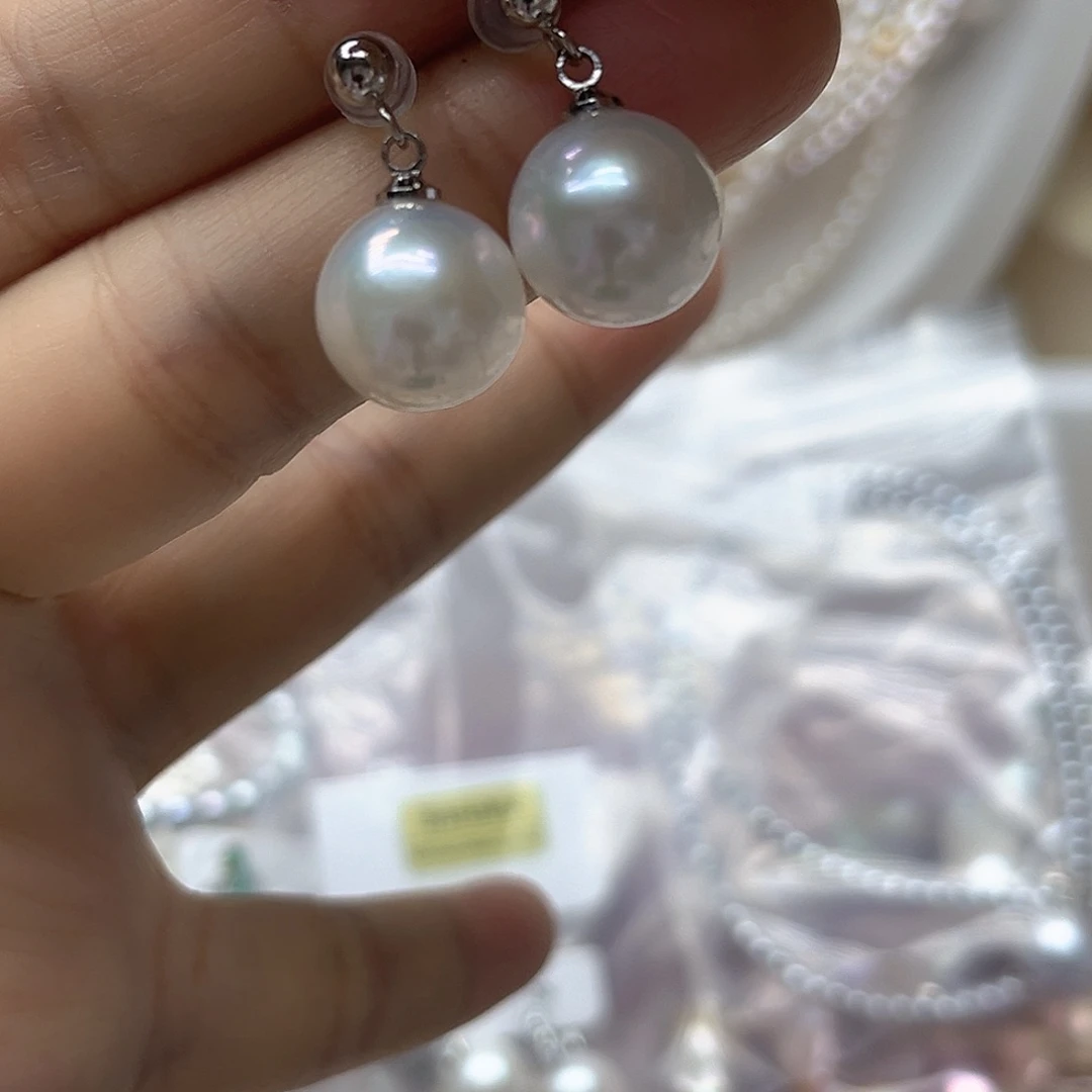 淡水珍珠未镶嵌吊坠耳钉