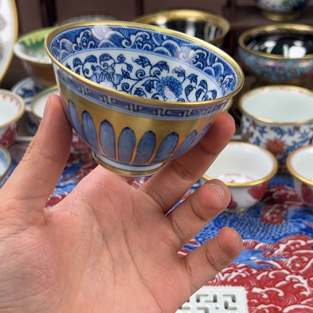 龙***儿瓷片景德镇手工手绘陶瓷