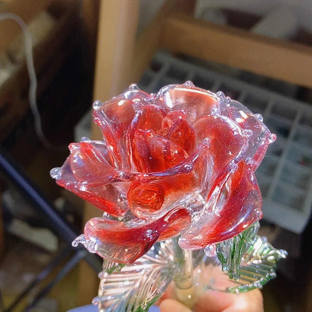 琉璃玫瑰花送罩子