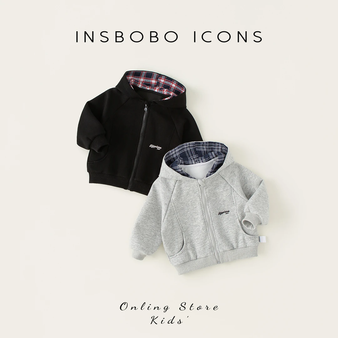 CY85041【春】儿童上衣（简约休闲连帽外套）