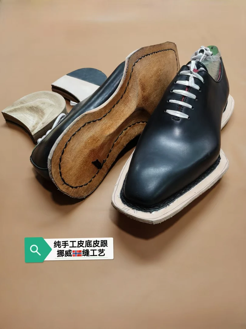 【挪威缝】国潮琴底商务男士正装皮鞋男士结婚皮鞋黑皮鞋秋冬款男鞋