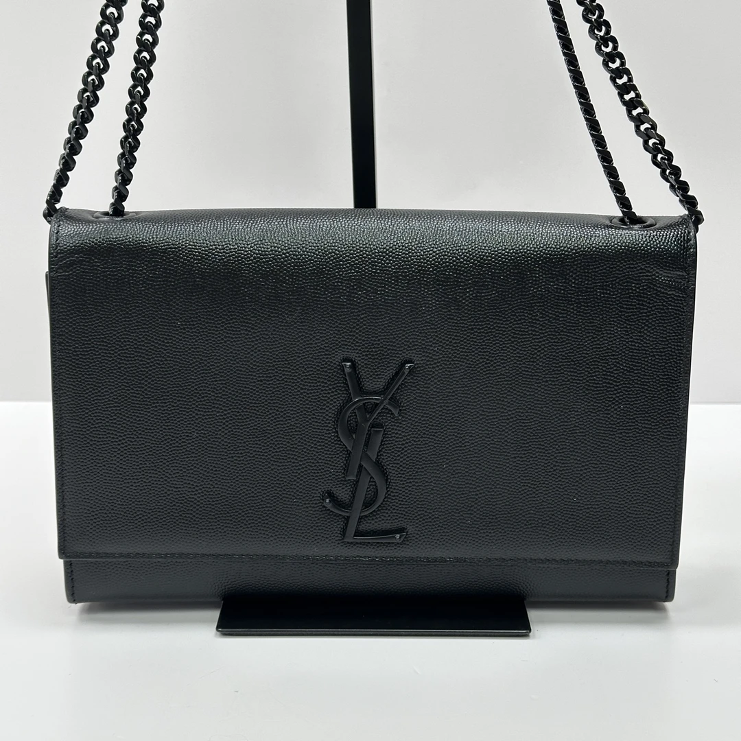 95新 YSL/圣罗兰 so black鱼子酱 KATE中号链条包 02061