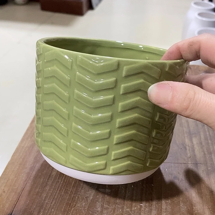 陶摆件陶盆有孔 瑕疵介意勿拍