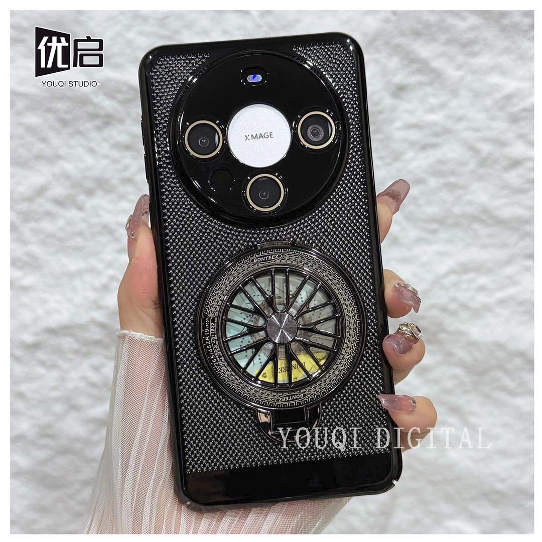 适用华为Mate60pro手机壳散热透气mate60磁吸支架带镜头膜Mate70