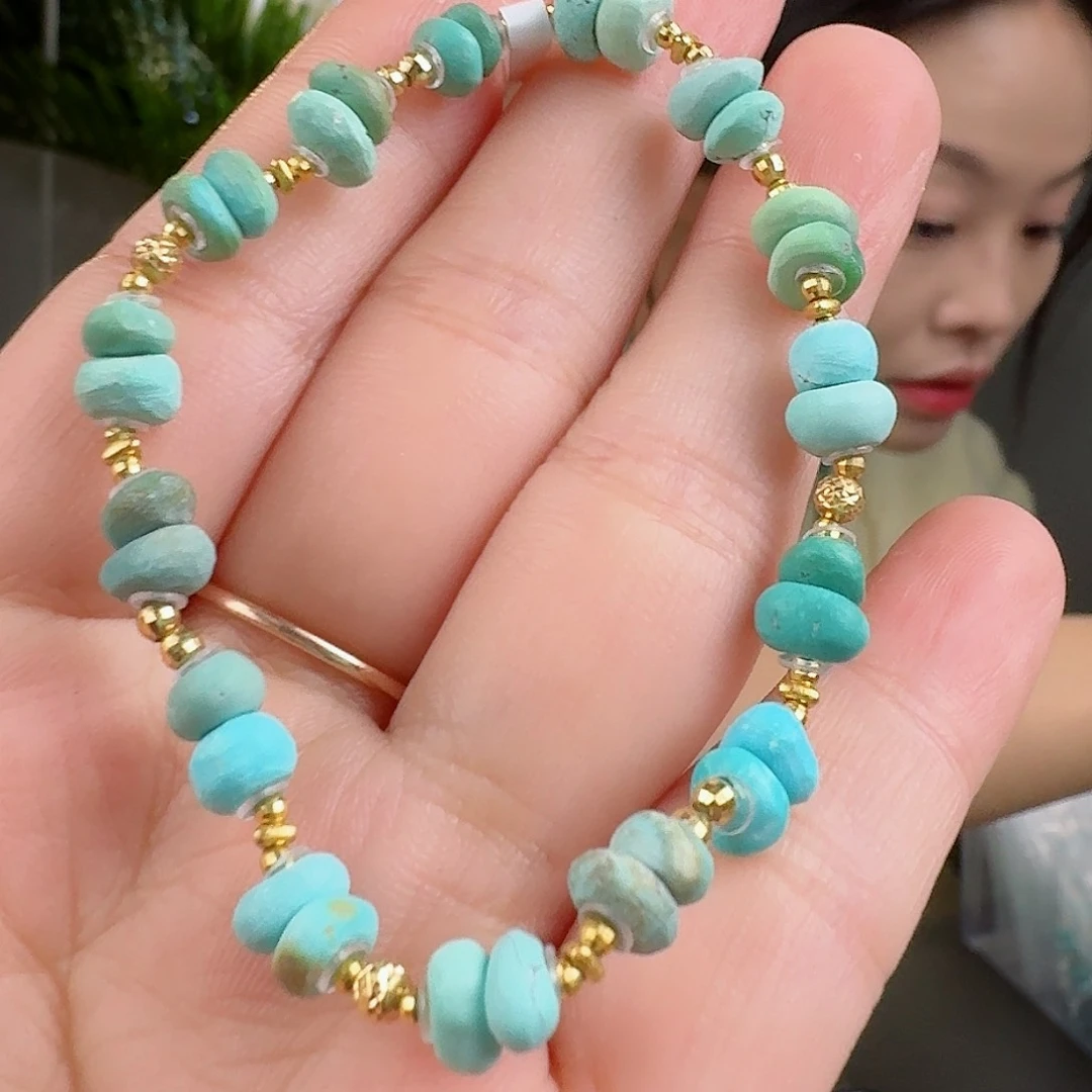 绿松石珠宝奇石18K金镶嵌