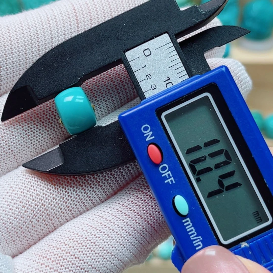 未镶嵌绿松石直切鼓珠