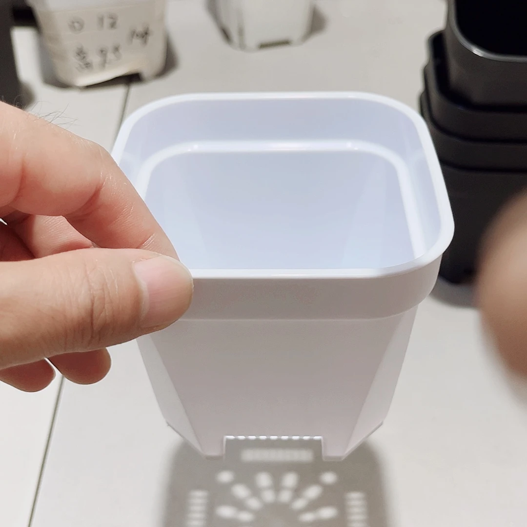 加厚矮胖口10白方盆10个无托