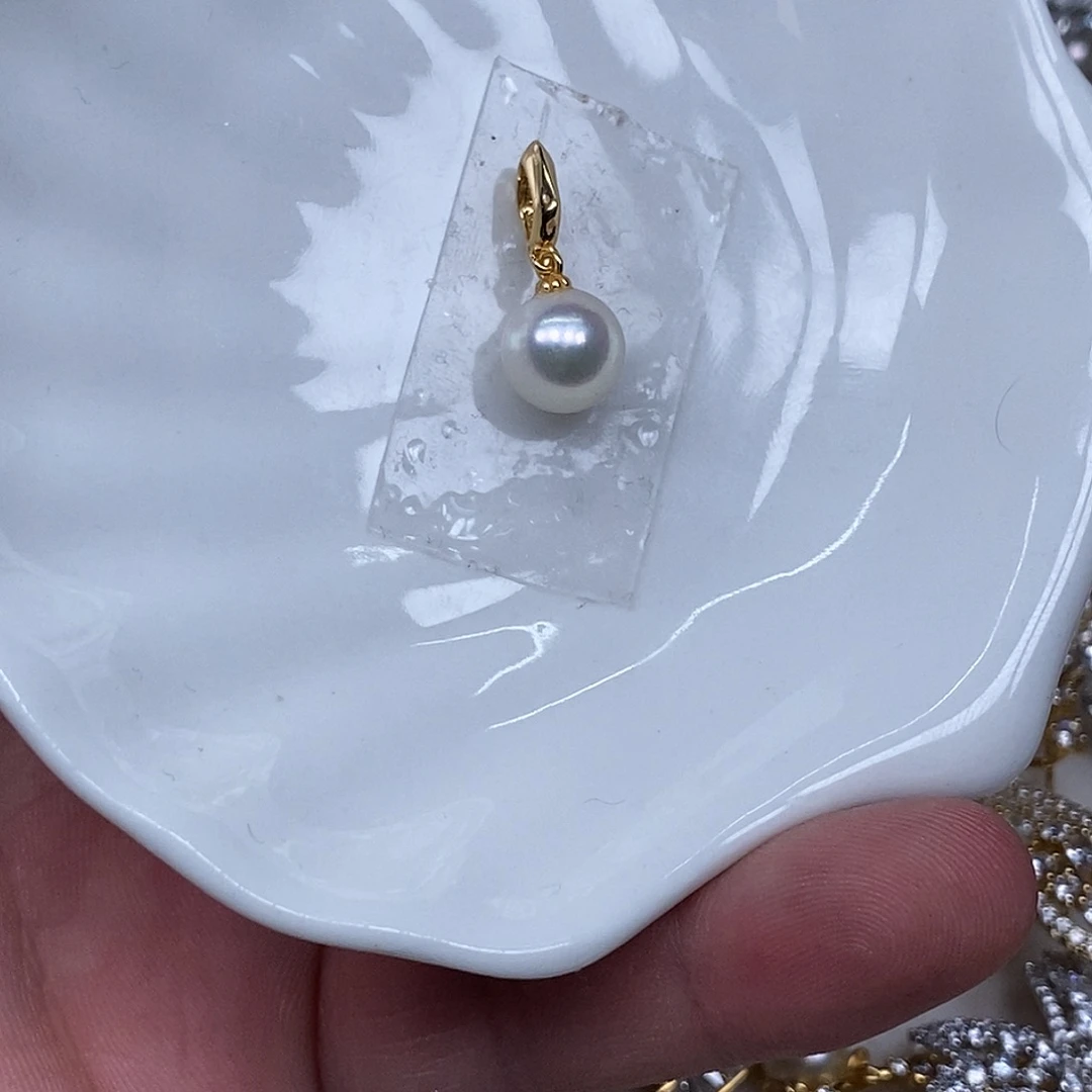 海水珍珠吊坠(不含链)银S925镶嵌