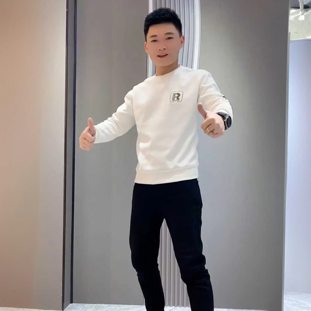 2025春秋圆领个性印花高端卫衣男冬季韩版修身加绒休闲长袖t恤衫