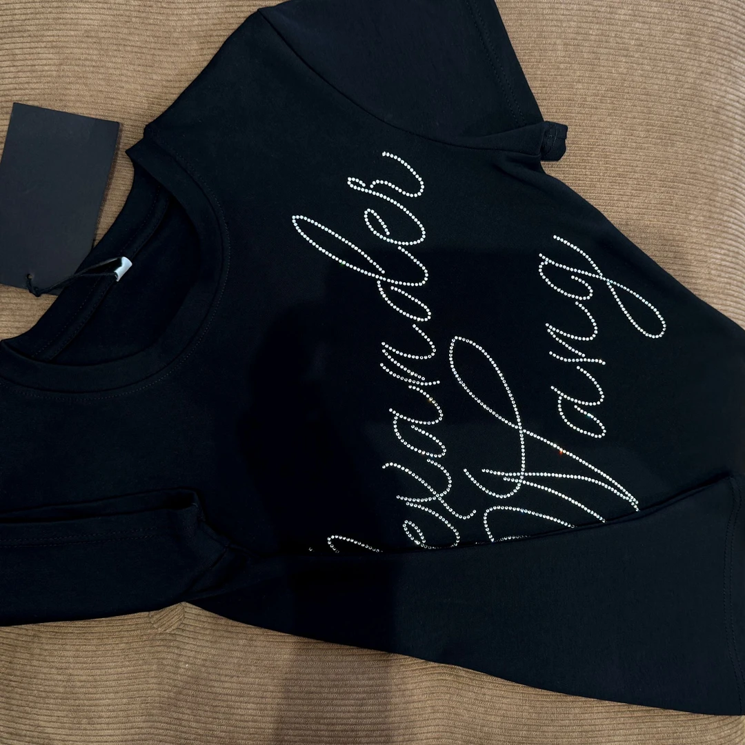 YLSDW修身镶钻字母短袖DJ-508