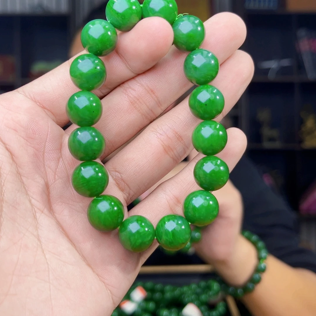 z***o和田玉未镶嵌手串天然和田玉俄罗斯五号矿琉璃翠卡13