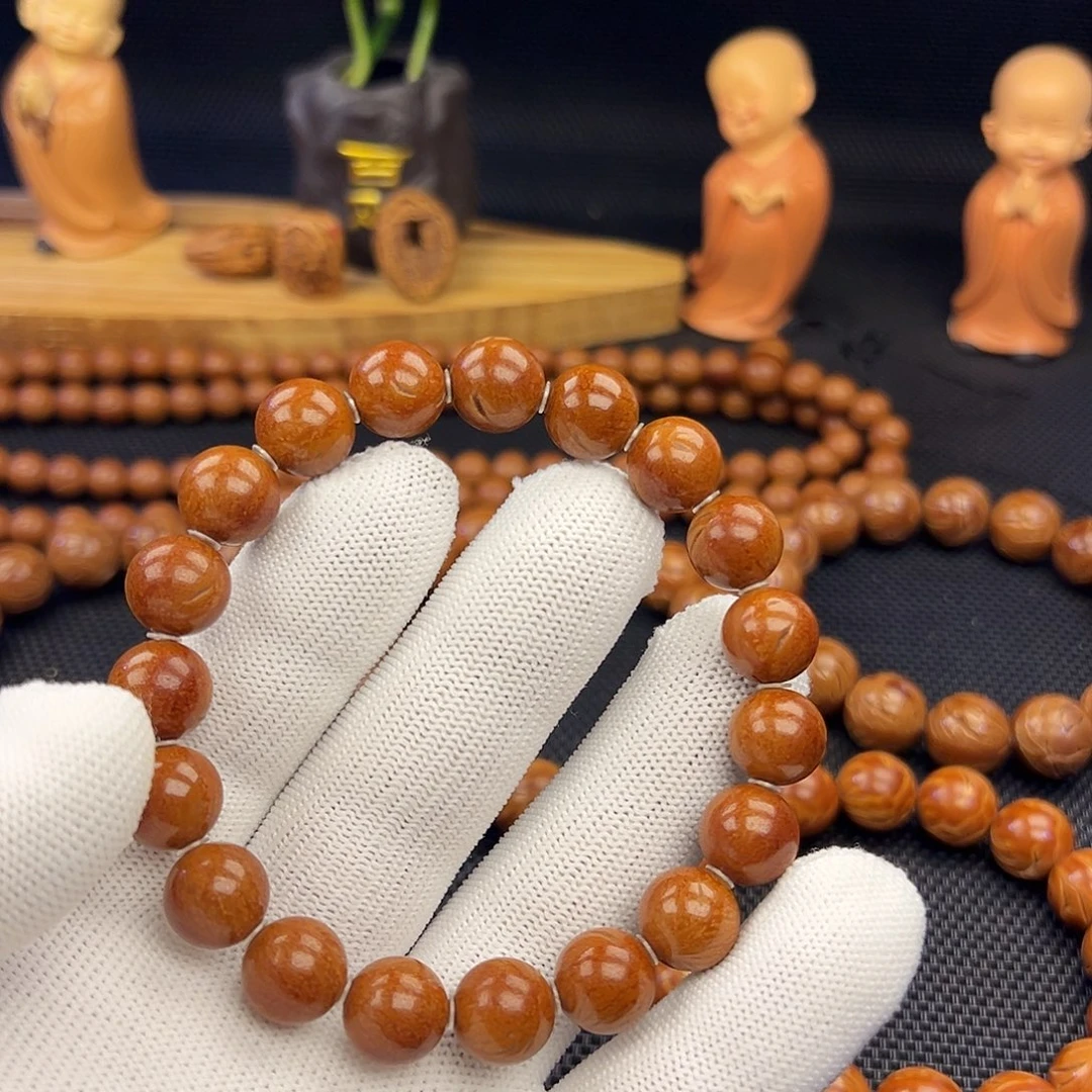 ℋ***࿐野生龙纹桃核光珠