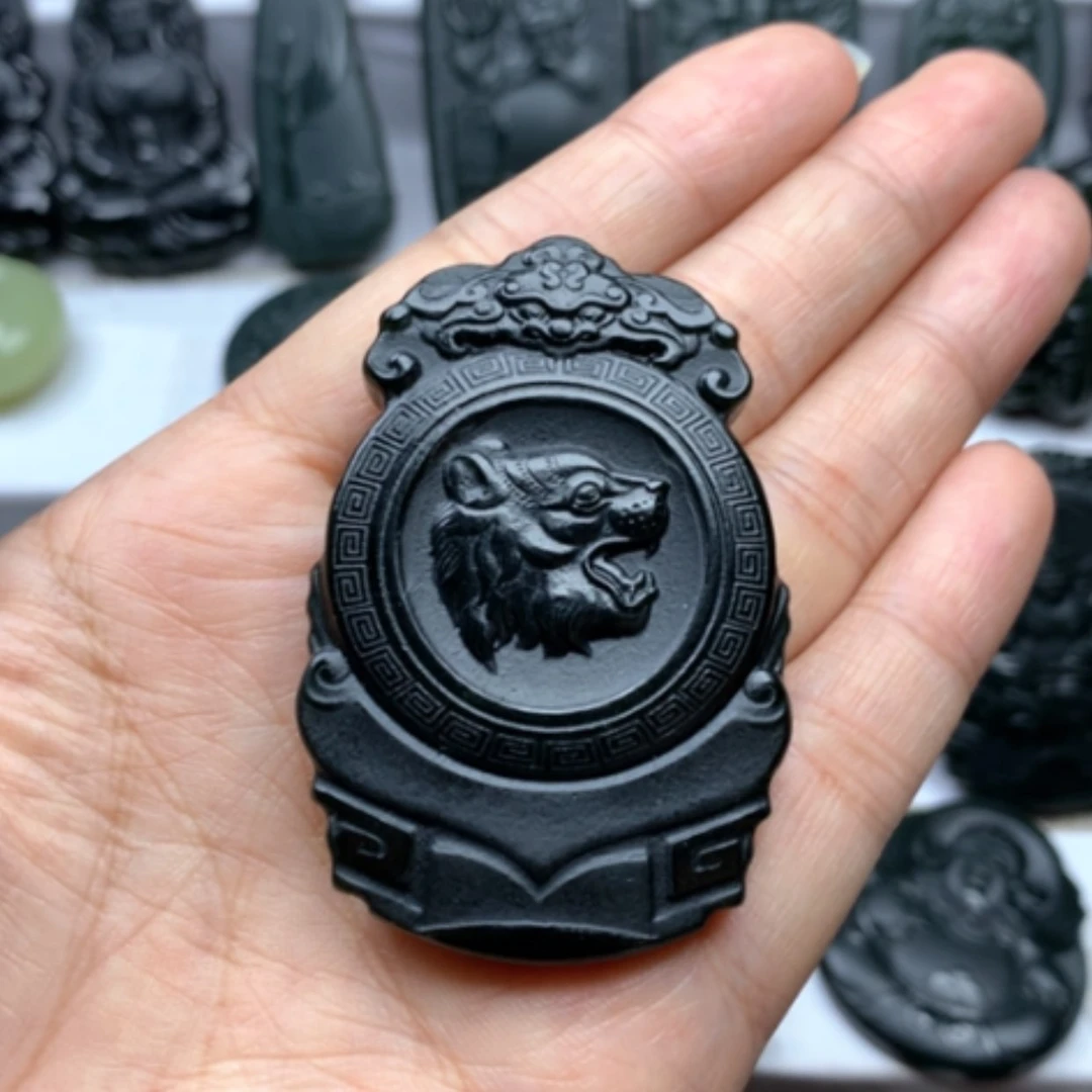 【闪购商品】颈饰未镶嵌和田玉双面雕刻