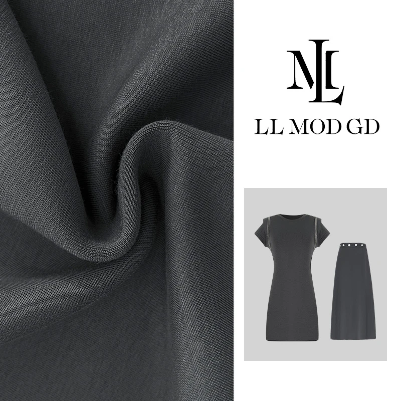 【周周】【暮色苍茫】甜美显瘦短袖连衣裙半裙套装LL-250726