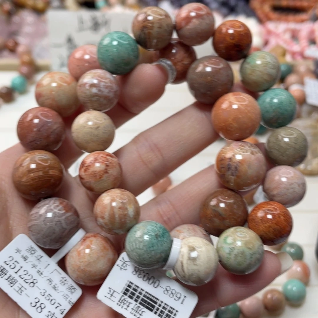 未镶嵌手链硅化玉天**宽063