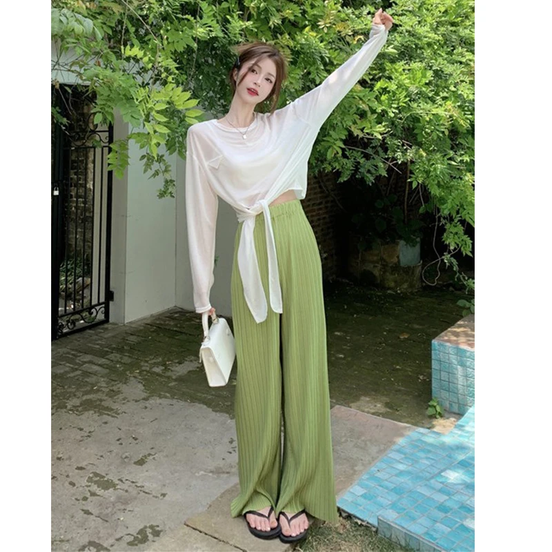 三亚海边度假连衣裙旅游女装沙滩压褶慵懒套装云南沙滩裙旅行穿搭