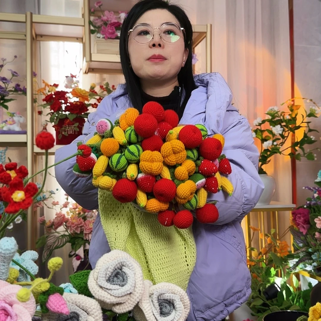 纯手工钩织钩织花毯