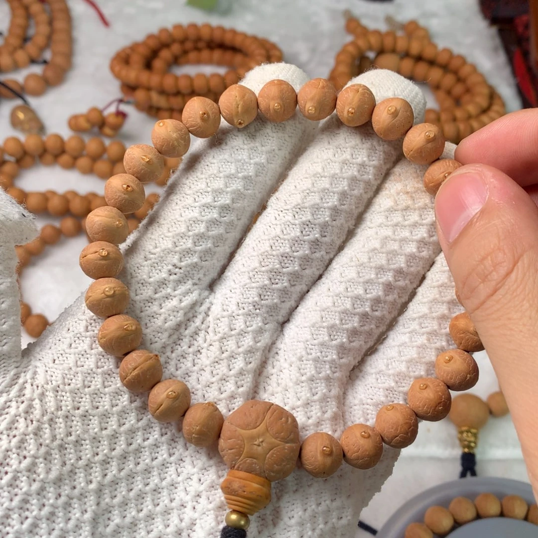 手串凤眼菩提10➕实心手持五星头