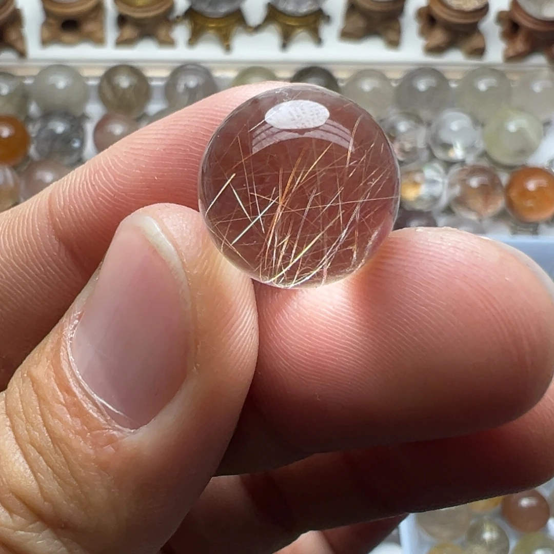 珠宝半成品未镶嵌水晶发晶球