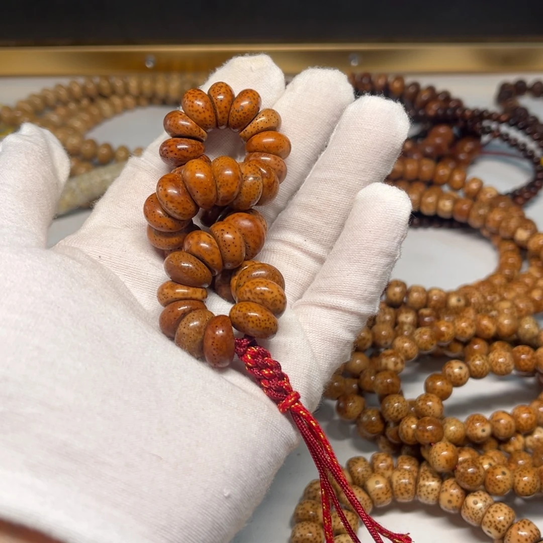 一***弦星月菩提吊坠13手工大肠深色手持