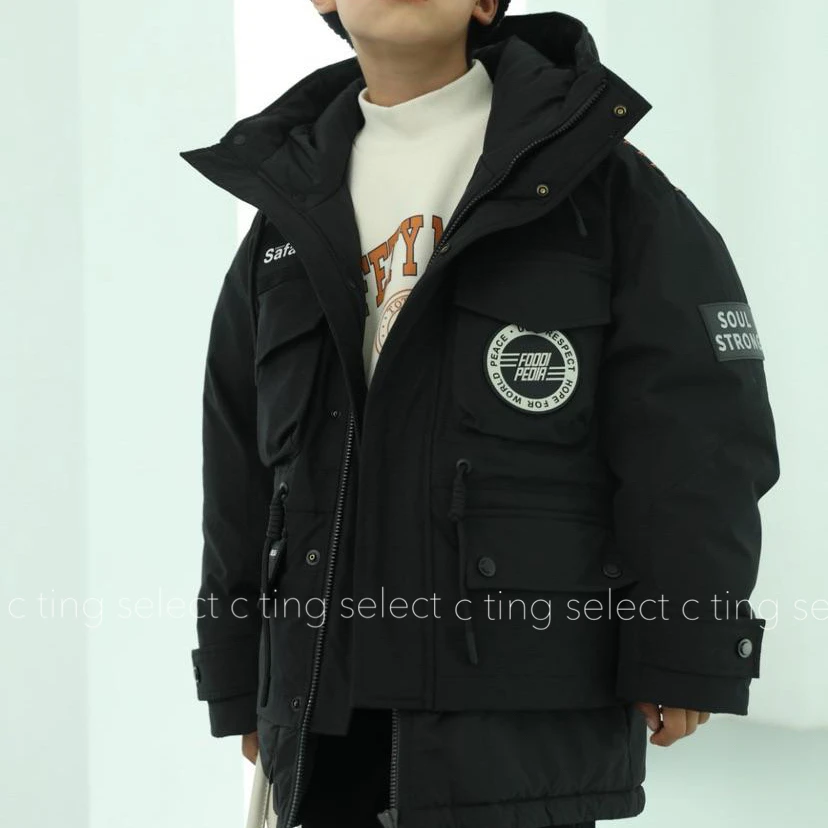 【C TING】2024冬季新款韩版设计师亲子装童装重工羽绒服外套-3339