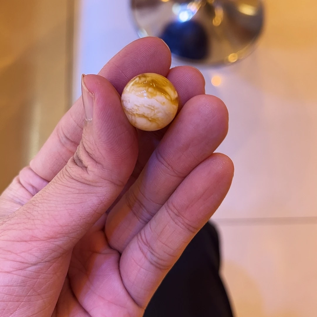 手链蜜蜡未镶嵌金白千层虎皮溶洞17.7mm