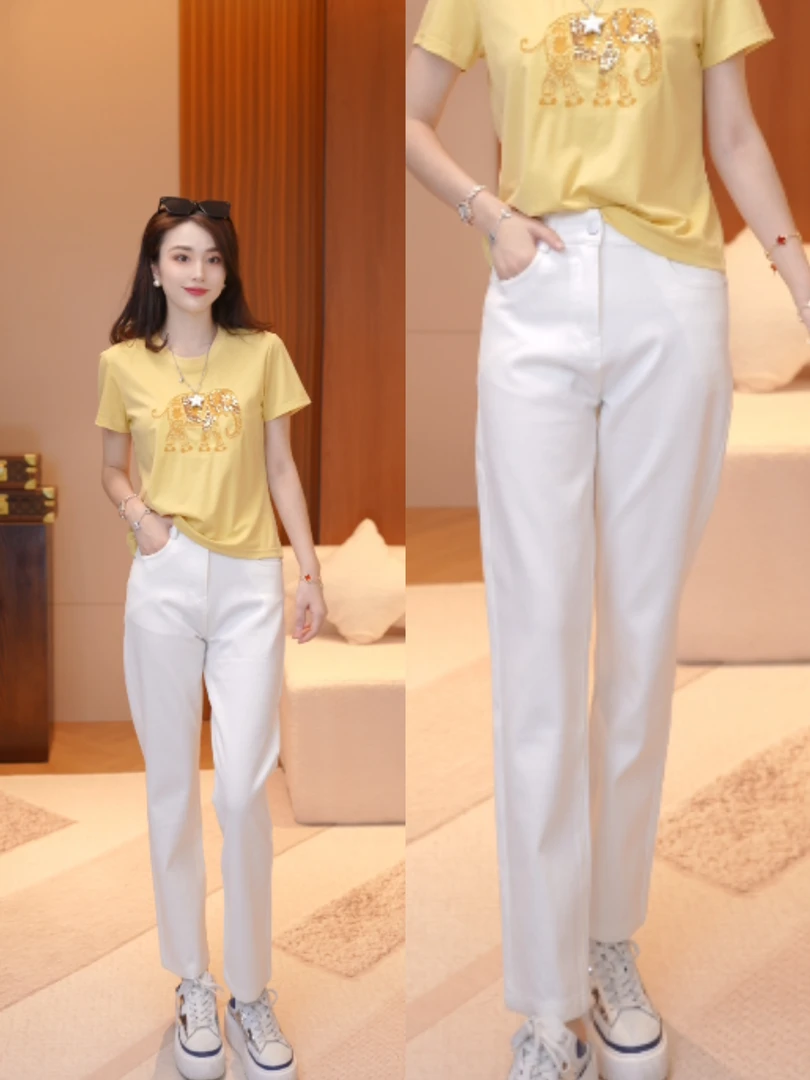 JDND轩羽【云柔裤】时尚百搭窄版直筒牛仔裤XY253150