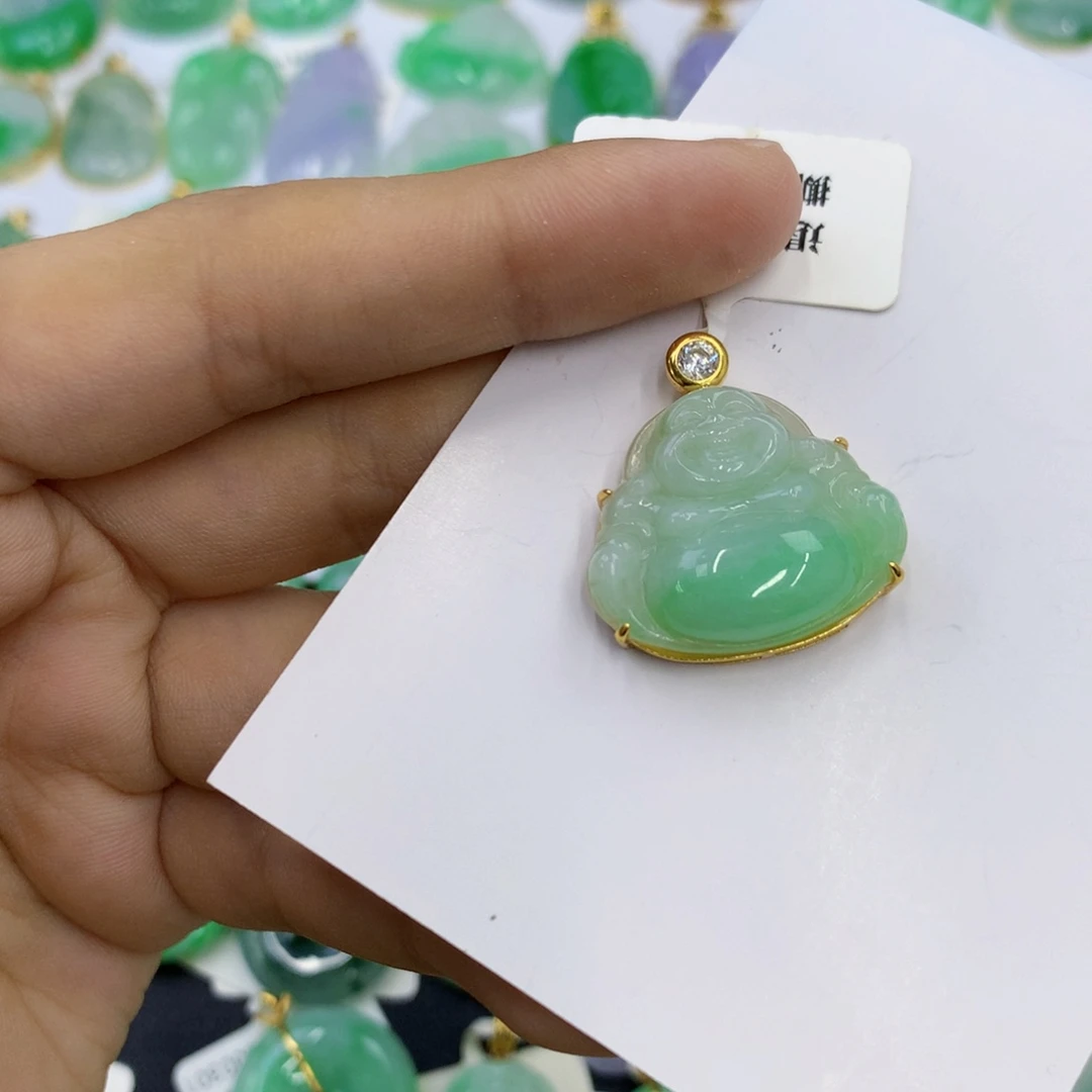 翡翠银S925镶嵌颈饰翡翠