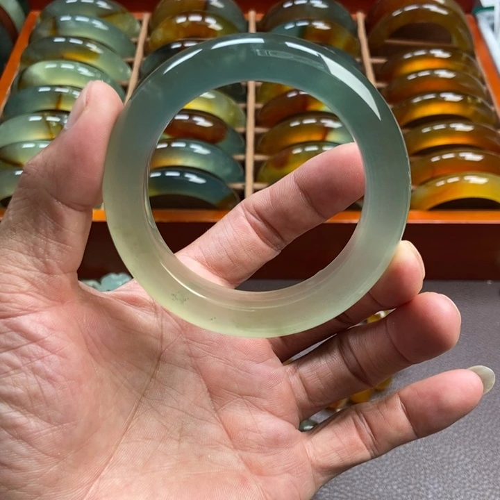 馋***宝银S925镶嵌蛇纹石玉手镯手串戒指吊坠