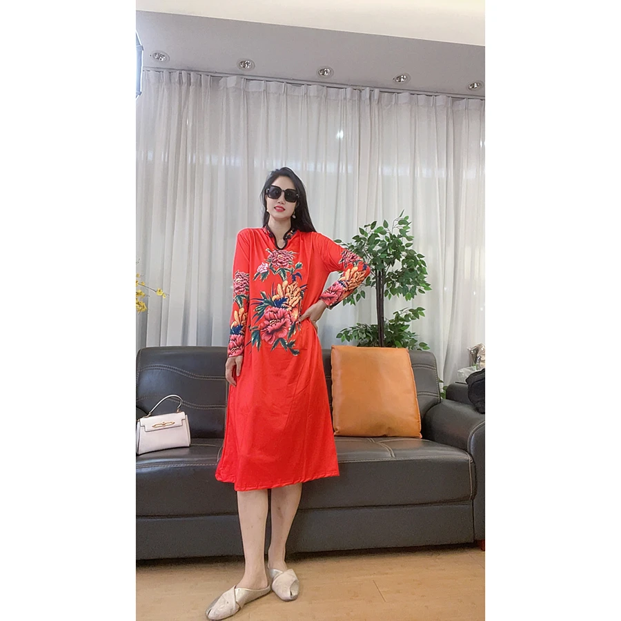 106 秋冬内搭连衣裙大码女装宽松针织长裙 单品