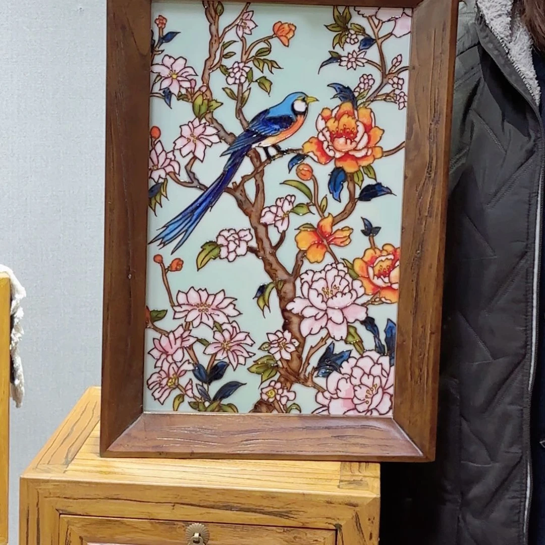 瓷片47.32老榆木实木框特价福利