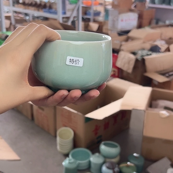 龙泉云间青瓷小米茶器