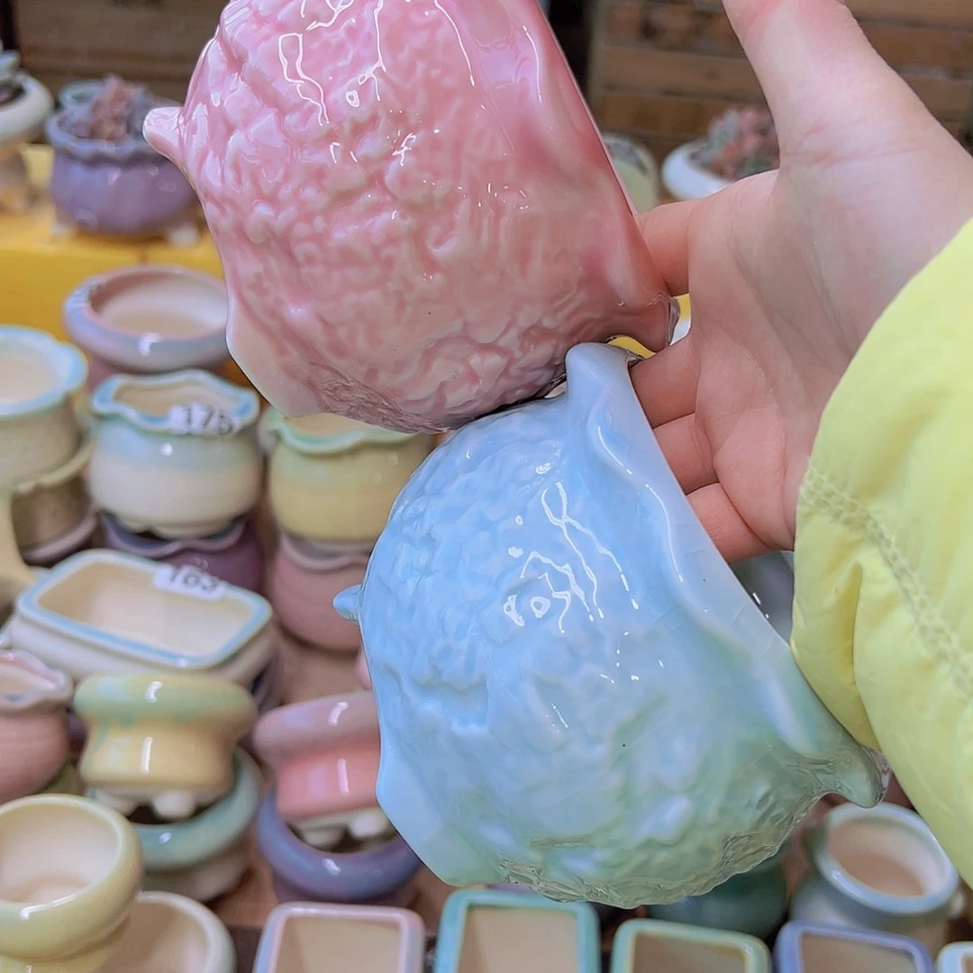 红陶陶瓷花盆当场满12包邮