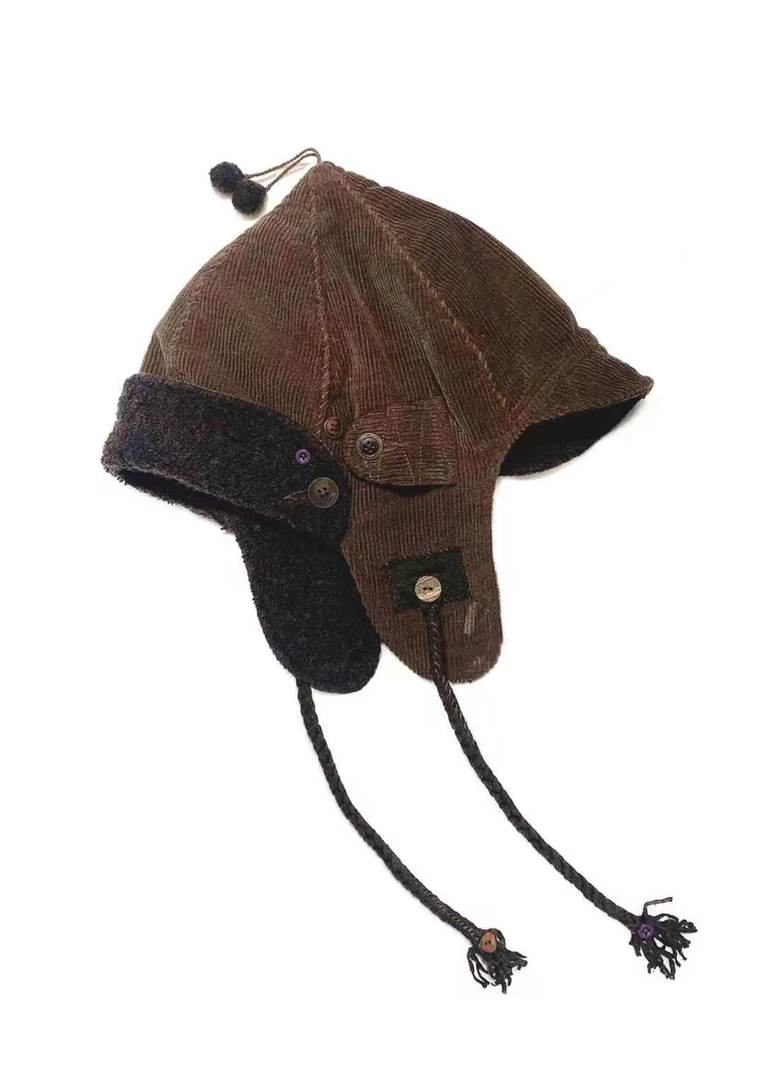 山山家-左岸迷香【帽子】Z24FW0004防风保暖帽复古小众飞行帽国潮冬