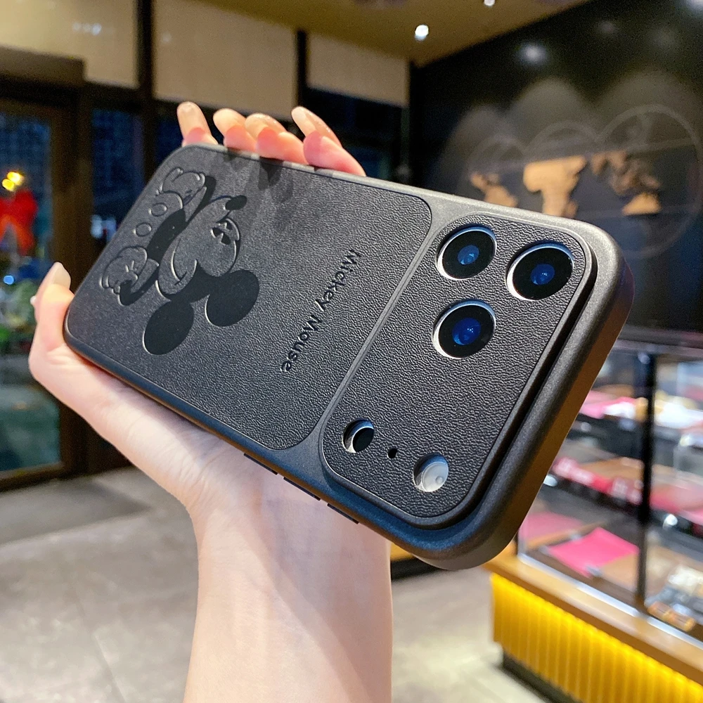 大视窗潮牌米奇适用苹果17promax手机壳16pro秒变17防摔肤感皮纹