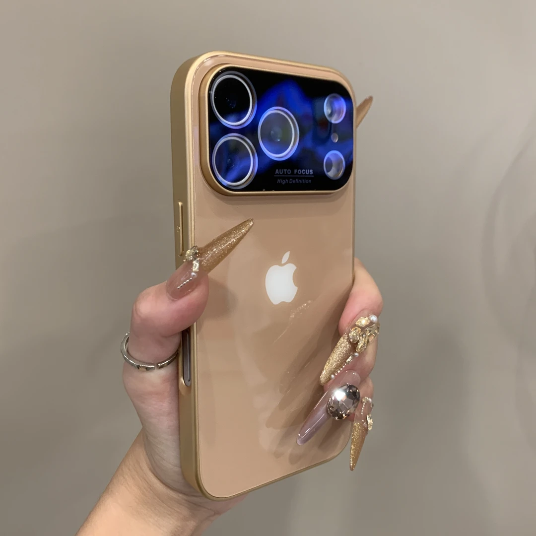 秒变大视窗适用iPhone17ProMax手机壳16Pro高清15plus玻璃硬壳14