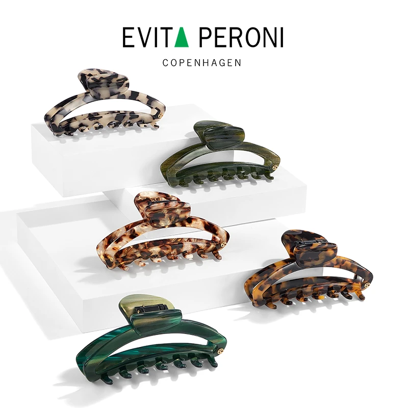 Evita Peroni/依慧达旷野绿意系列加大号鲨鱼夹镂空时髦简约ZB