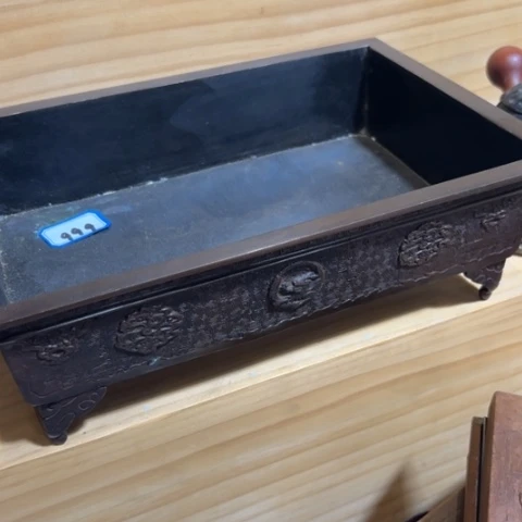 蜜安罐瓷香炉锡茶则
