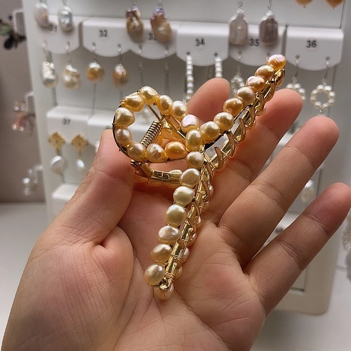 发夹未镶嵌淡水珍珠