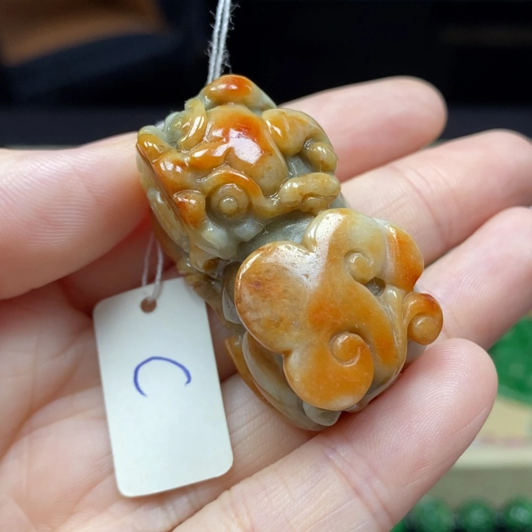 翡翠颈饰未镶嵌貔貅10号