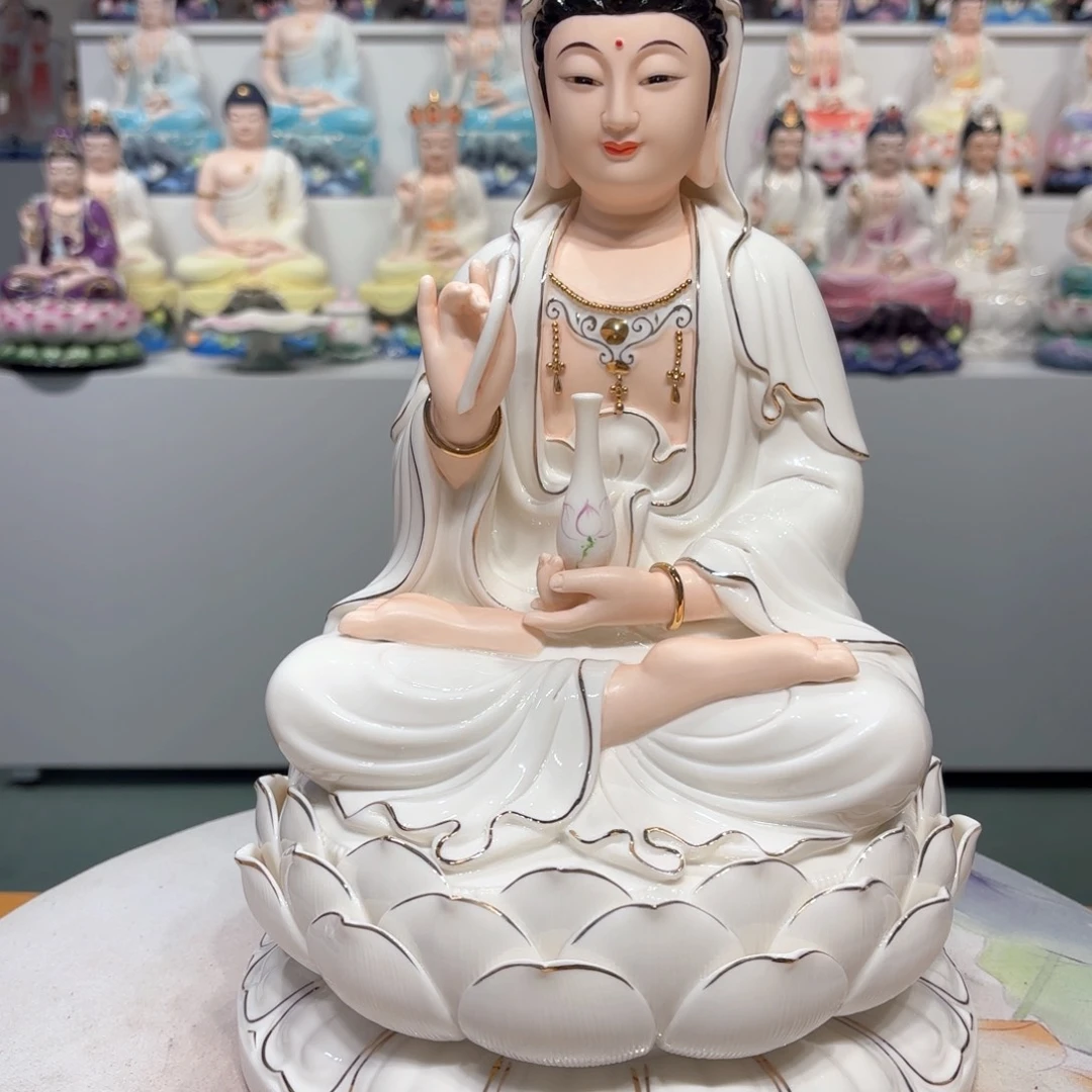 摆件瓷摆件观音14吋