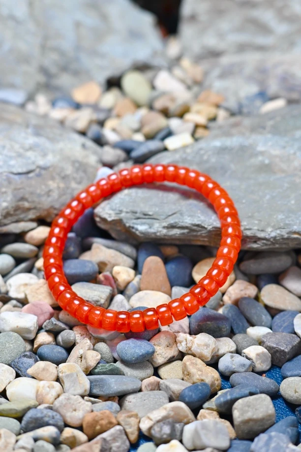 保山南红河湾冰红药片手串