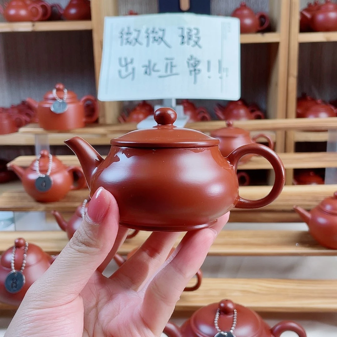 潮州朱泥壶明炉100毫升 壶边微瑕